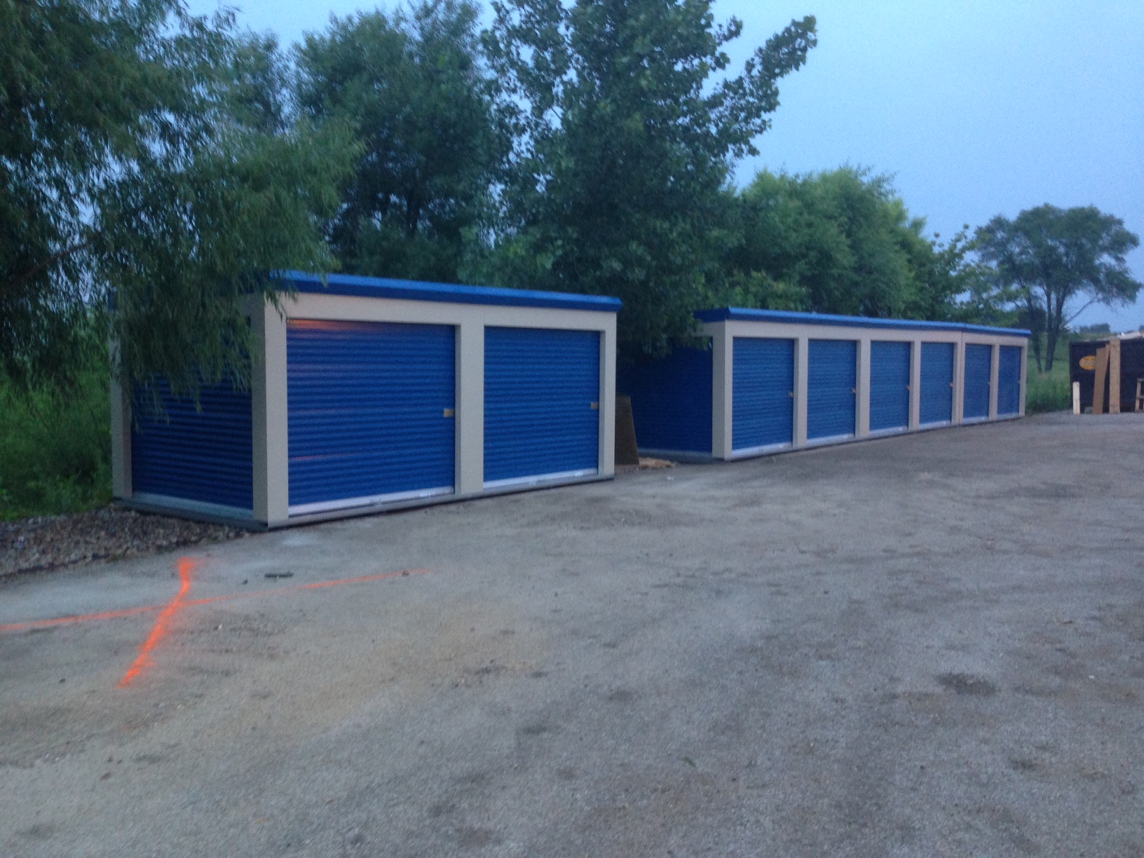 Secure metal roll up doors on storage units in Davenport, Iowa
