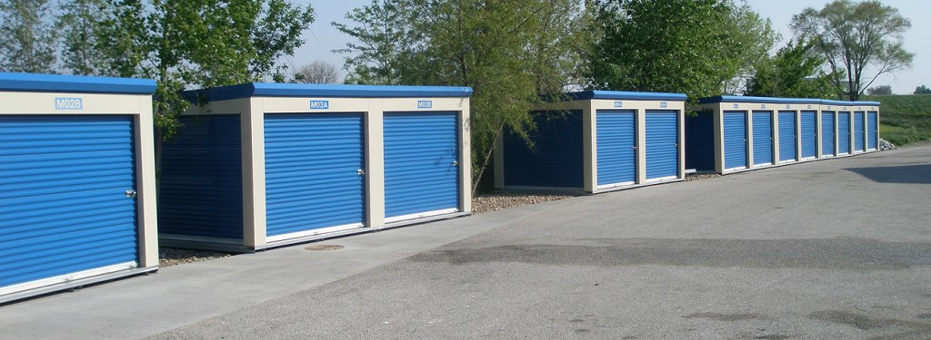 Modular self-storage units available in Davenport, Iowa.